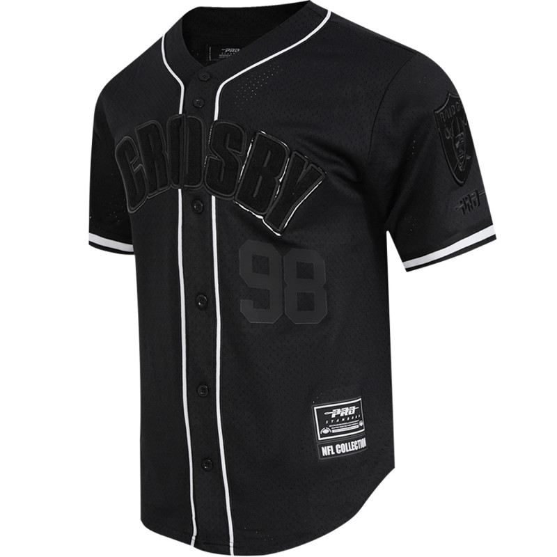PRO STANDARD MAXX CROSBY BLACKOUT BASEBALL JERSEY