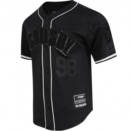 PRO STANDARD MAXX CROSBY BLACKOUT BASEBALL JERSEY