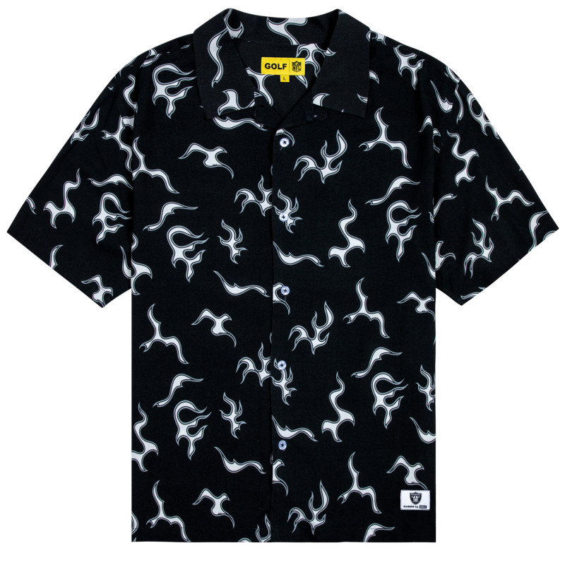 RAIDERS RAYON BUTTON UP BY GOLF WANG