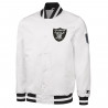 STARTER RAIDERS WHITE SHIELD SATIN JACKET