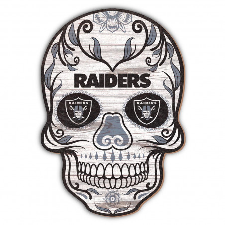 RAIDERS 12 INCH SUGAR SKULL SIGN