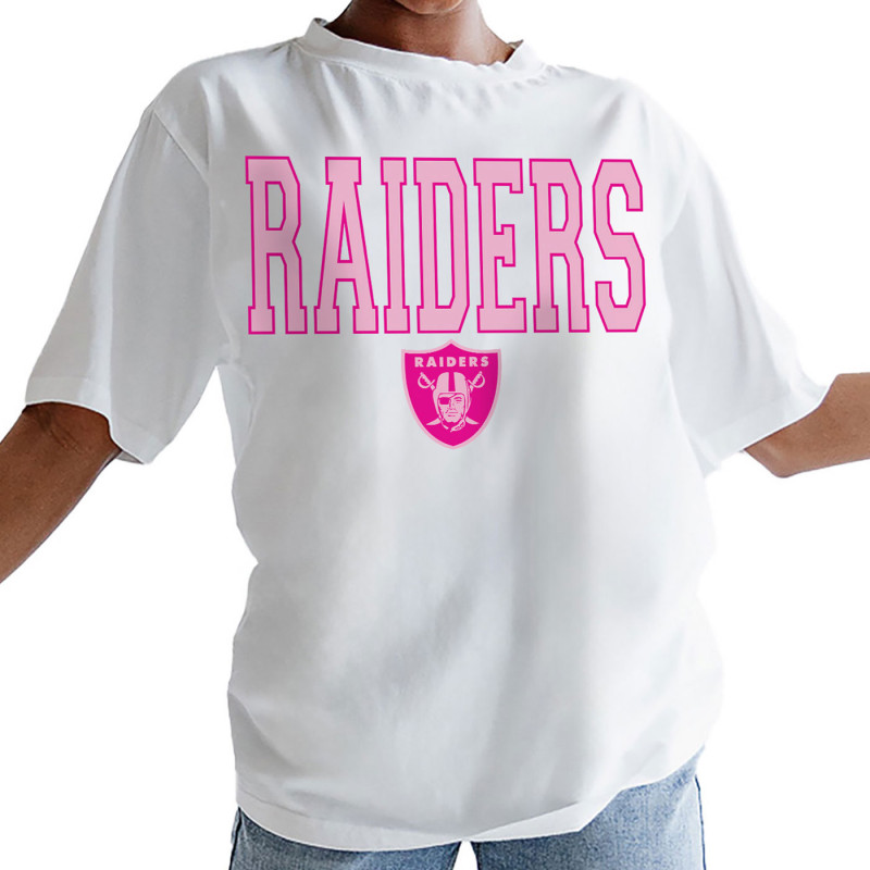WOMENS PINK RAIDERS OVERSIZED TEE
