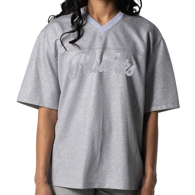 RAIDERS SILVER SHIMMER JERSEY TOP