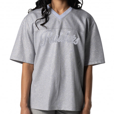 RAIDERS SILVER SHIMMER JERSEY TOP
