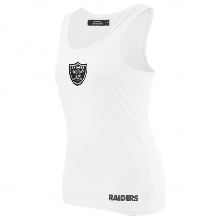 PRO STANDARD WOMENS GAMEDAY CLASSIC RELAXED FIT WHITE RACERBACK TANK