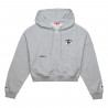 MITCHELL & NESS WOMENS CROP TRIANGLE FULL ZIP JACKET