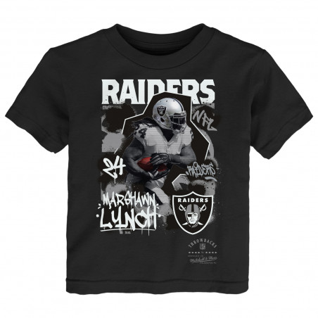 Mitchell & Ness Toddler Oakland Raiders Marshawn Lynch Star Moment Tee | Official Oakland Raiders T-Shirt Sale