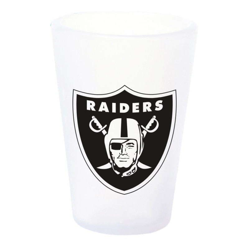 RAIDERS 1.5OZ WHITE SILICONE SHOT GLASS