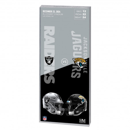 RAIDERS VS. JAGUARS 2024 GAME DAY ACRYLIC TICKET