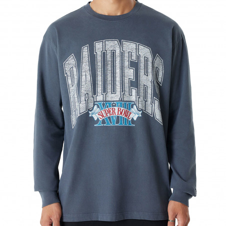 NEW ERA RAIDERS SUPER BOWL XVIII OVERSIZED LONG SLEEVE TEE