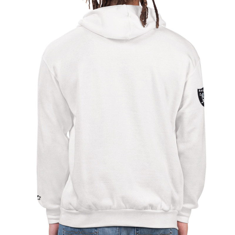 STARTER RAIDERS HERITAGE WORDMARK WHITE HOODIE