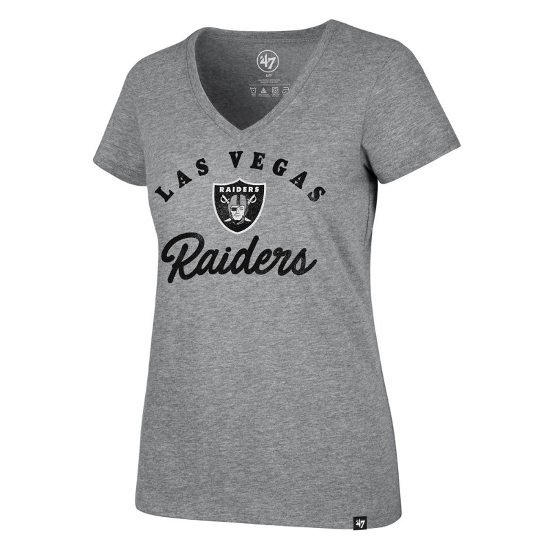 '47 Womens Las Vegas Raiders Spirit Script Rival Tee | Official Las Vegas Raiders Womens Tee Sale