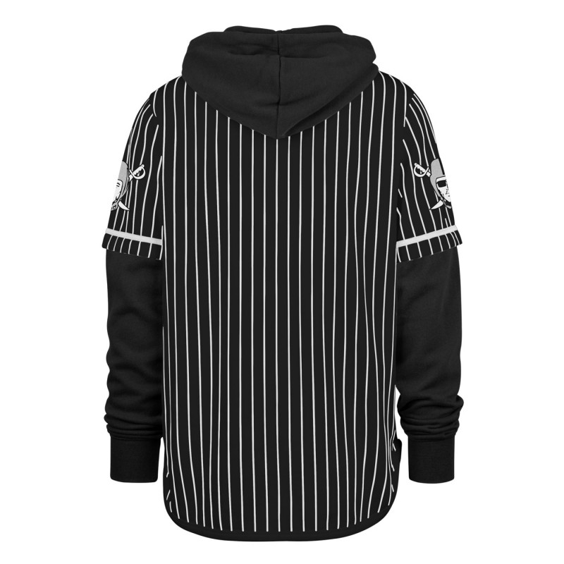'47 RAIDERS PINSTRIPE DOUBLE HEADER SHORTSTOP 2.0 HOODIE