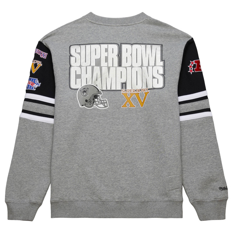 MITCHELL & NESS RAIDERS ALL OVER VINTAGE LOGO CREW 4.0