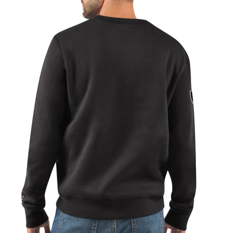 STARTER RAIDERS HERITAGE WORDMARK BLACK CREWNECK SWEATSHIRT
