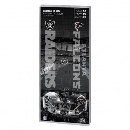 RAIDERS VS. FALCONS 2024 GAME DAY ACRYLIC TICKET