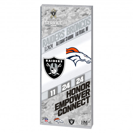 RAIDERS VS. BRONCOS 2024 GAME DAY ACRYLIC TICKET
