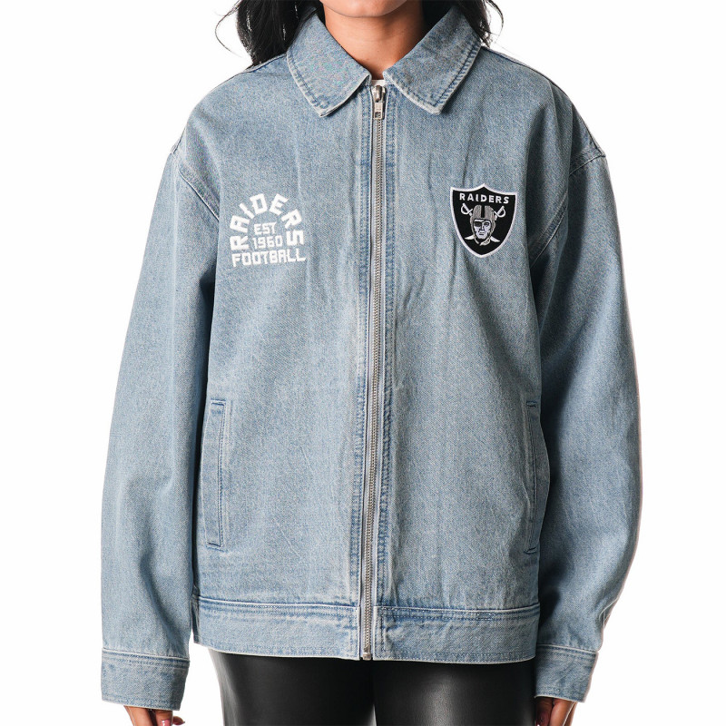 RAIDERS UNISEX DENIM COACHES JACKET