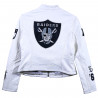 JEFF HAMILTON WOMENS WHITE MOTO JACKET