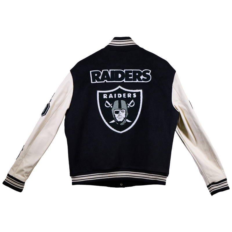 JEFF HAMILTON RAIDERS VARSITY WOOL LEATHER JACKET