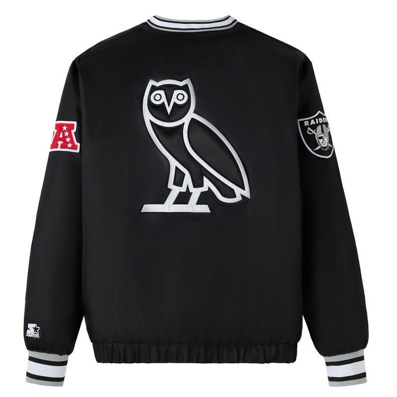 OVO X NFL RAIDERS STARTER NYLON POPOVER JACKET