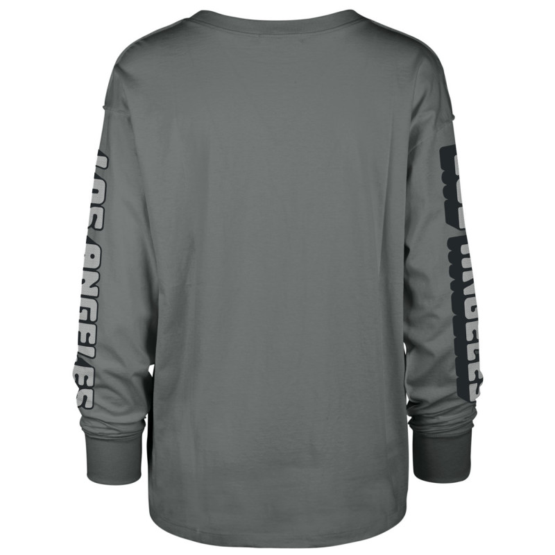 '47 Womens Los Angeles Raiders Luminance Groove SOA Long Sleeve Tee | Official Los Angeles Raiders Womens Long Sleeve Tee Sale