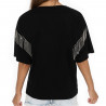 IRRESISTABLE RHINESTONE FRINGE TEE