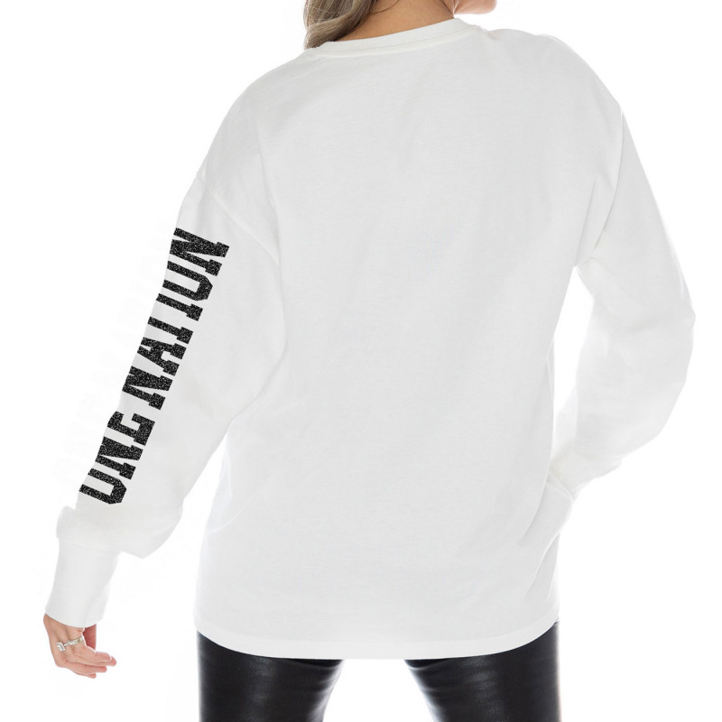 WOMENS RAIDERS GAME PLAN GLITTER PRINT LONG SLEEVE TEE