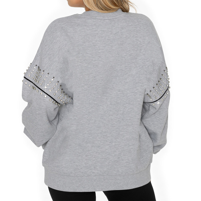 COMPETITIVE EDGE JEWELED CREWNECK SWEATSHIRT