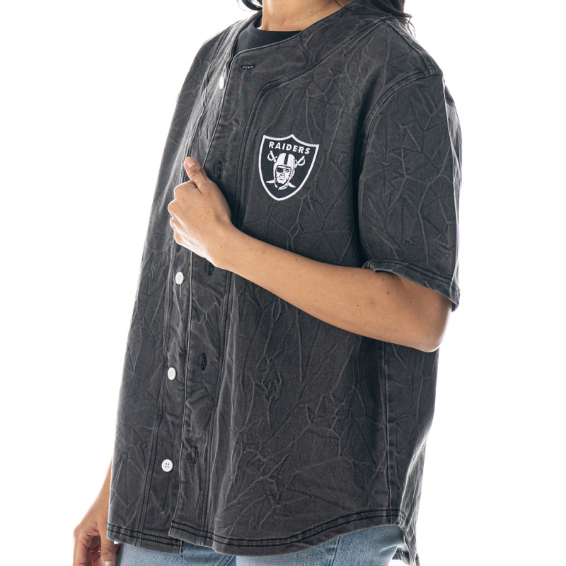 UNISEX RAIDERS BUTTON UP SHIRT