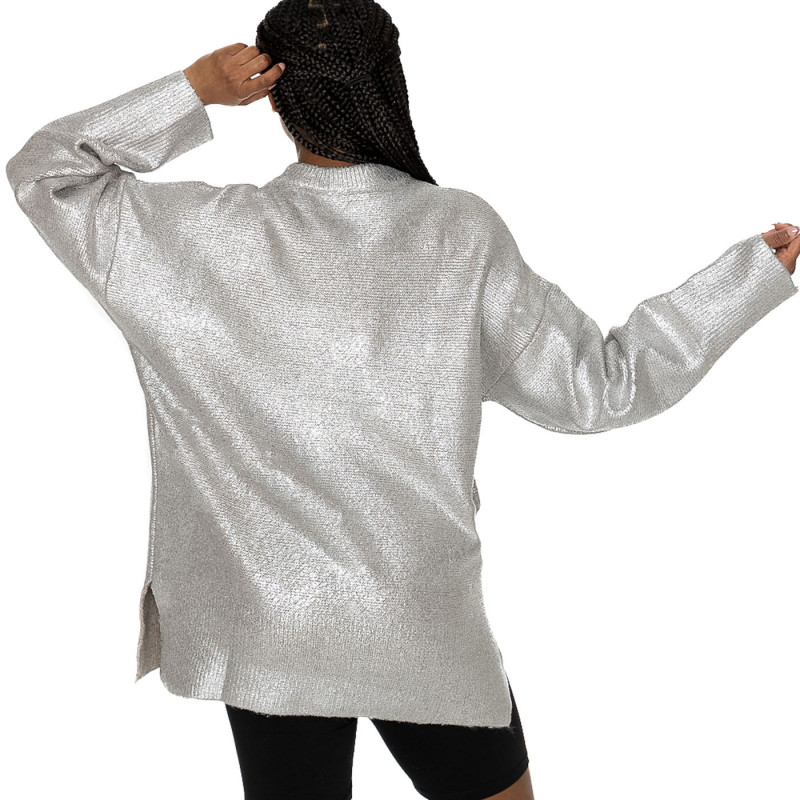 WOMENS RAIDERS SHINE DOWN METALLIC SWEATER