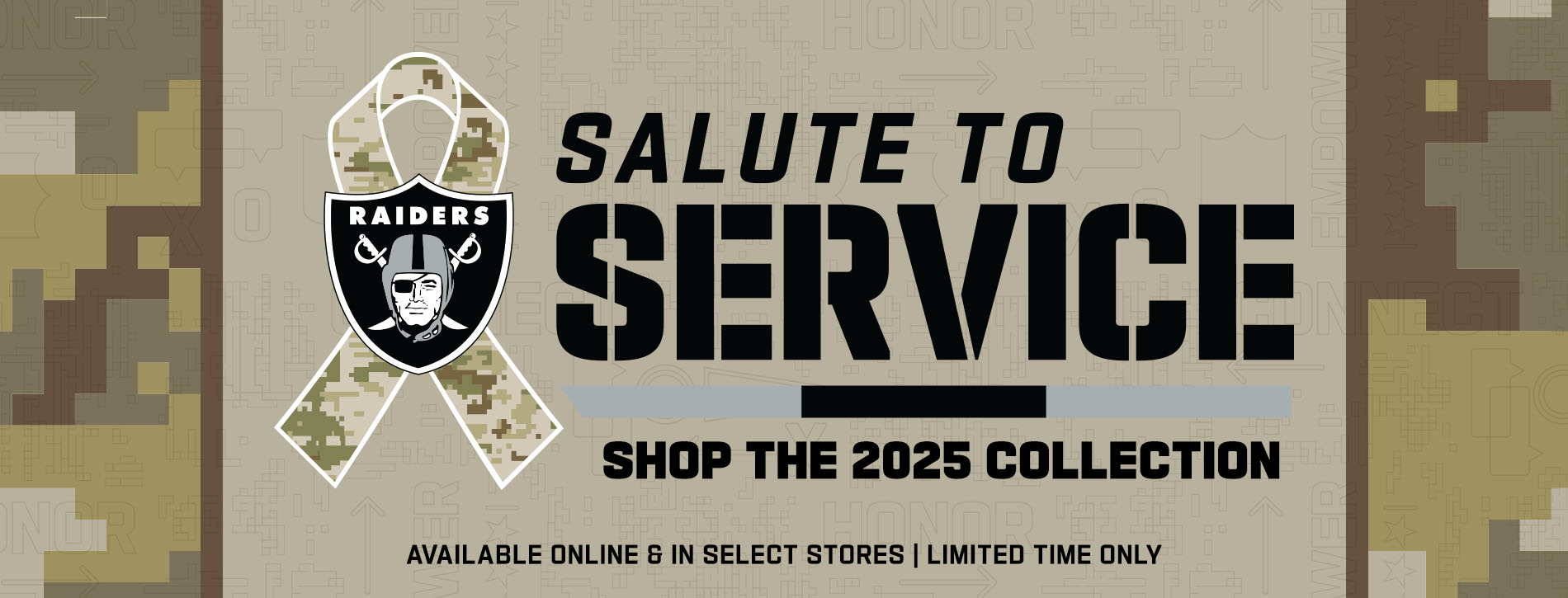Salute to service. Shop the 2025 collection. Available online and in select stores limited time only.
