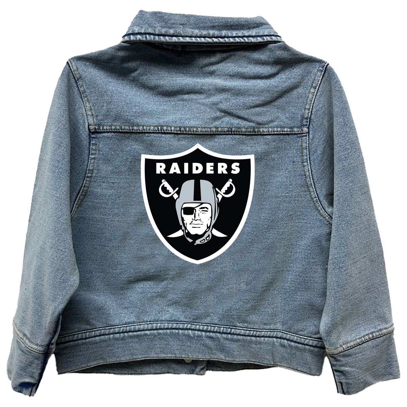 GIRLS JUVENILE RAIDERS FRENCH TERRY DENIM JACKET