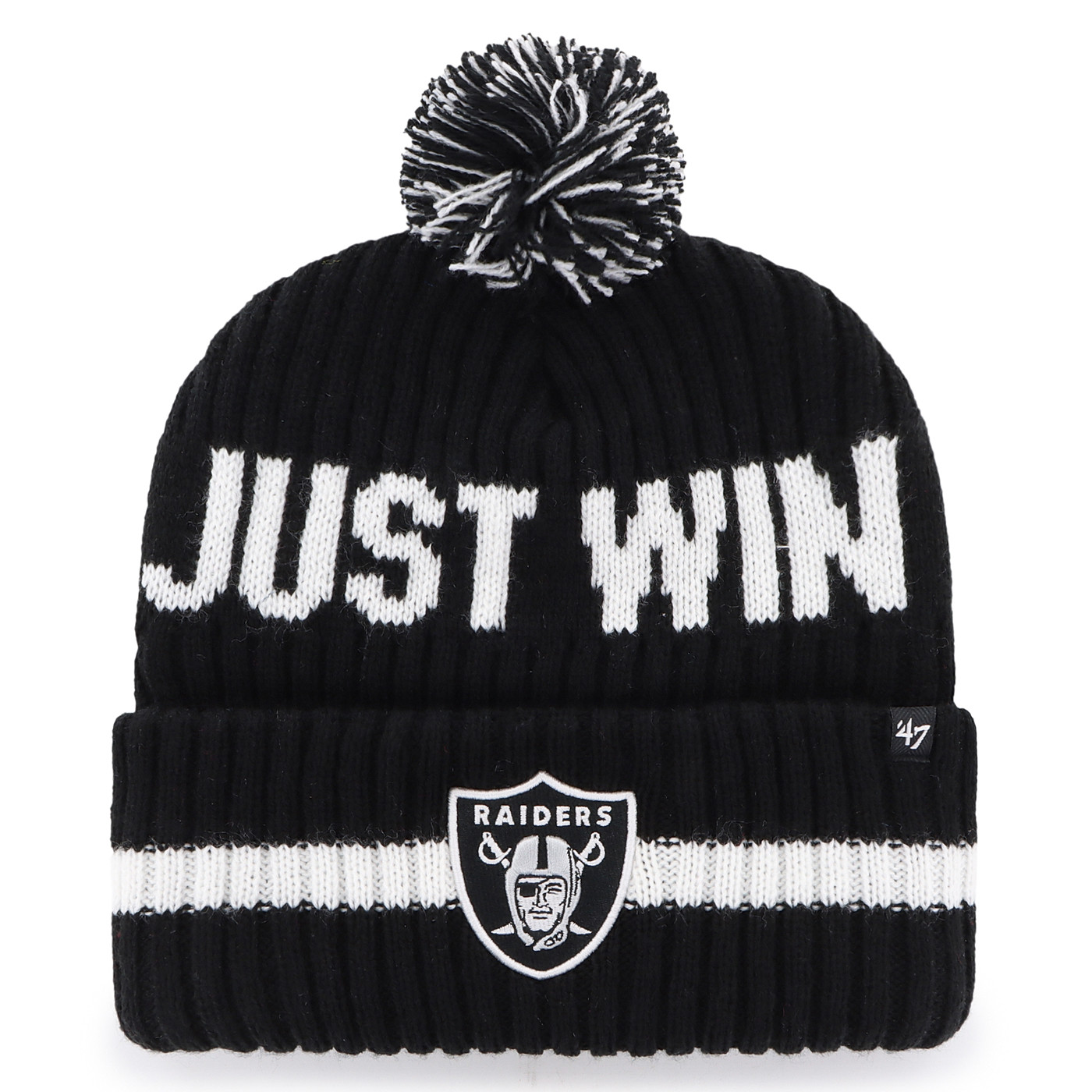 47 RAIDERS JUST WIN BABY BERING CUFF KNIT CAP