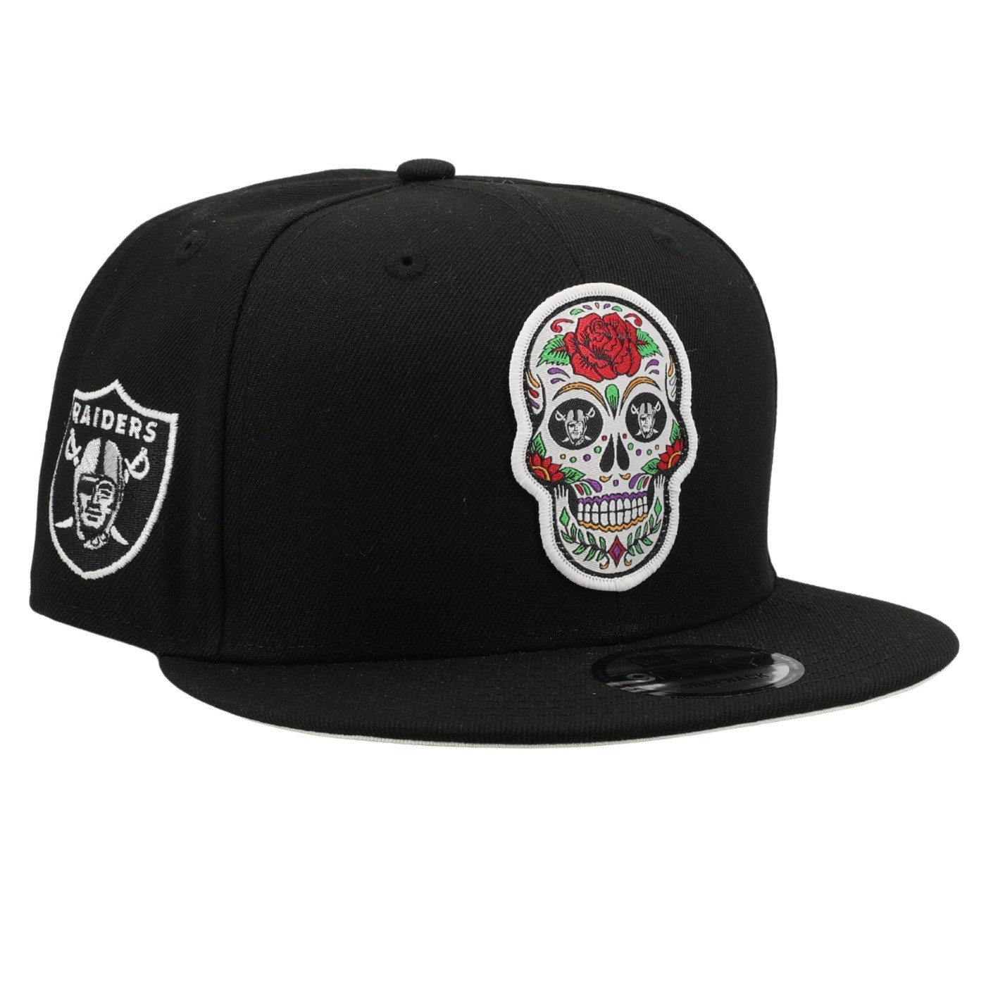 Casquette New Era 9Forty Snapback - Las Vegas Raiders Motif Sugar Skull, Noir