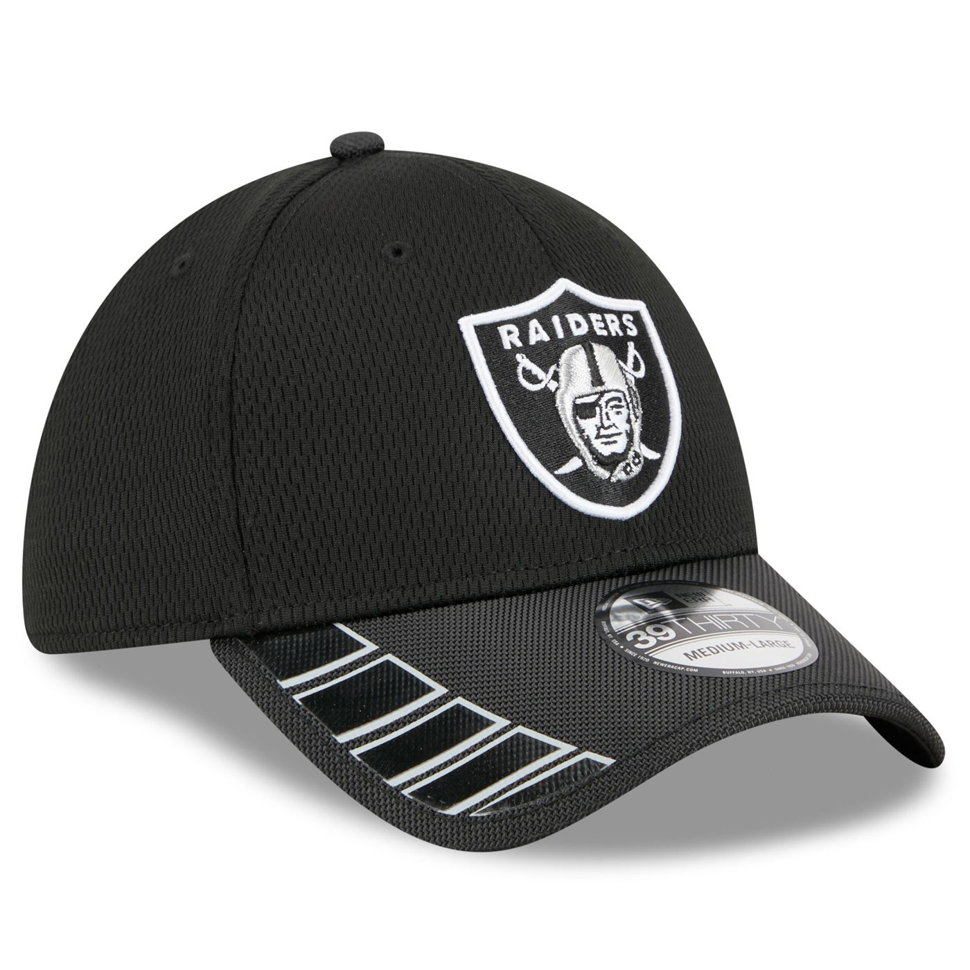 NEW ERA 39THIRTY RAIDERS VISOR HIT CAP