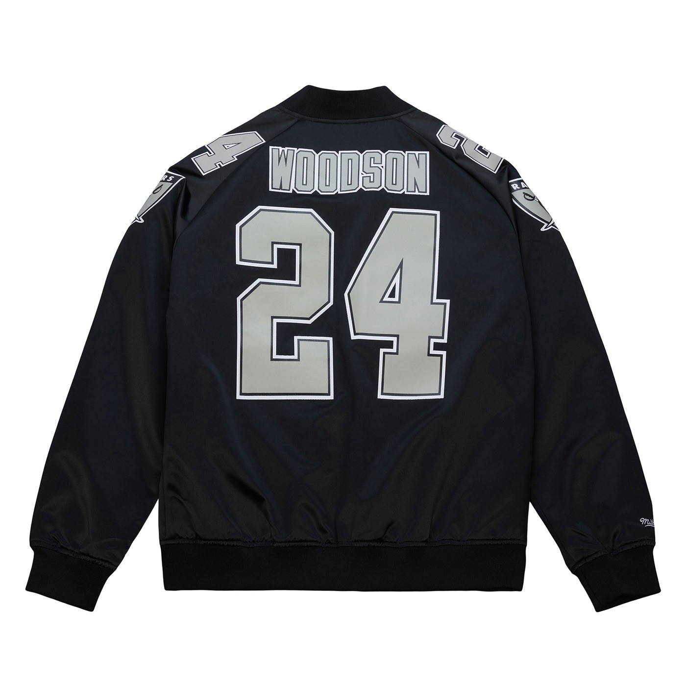 MITCHELL & NESS RAIDERS CHARLES WOODSON SATIN JACKET