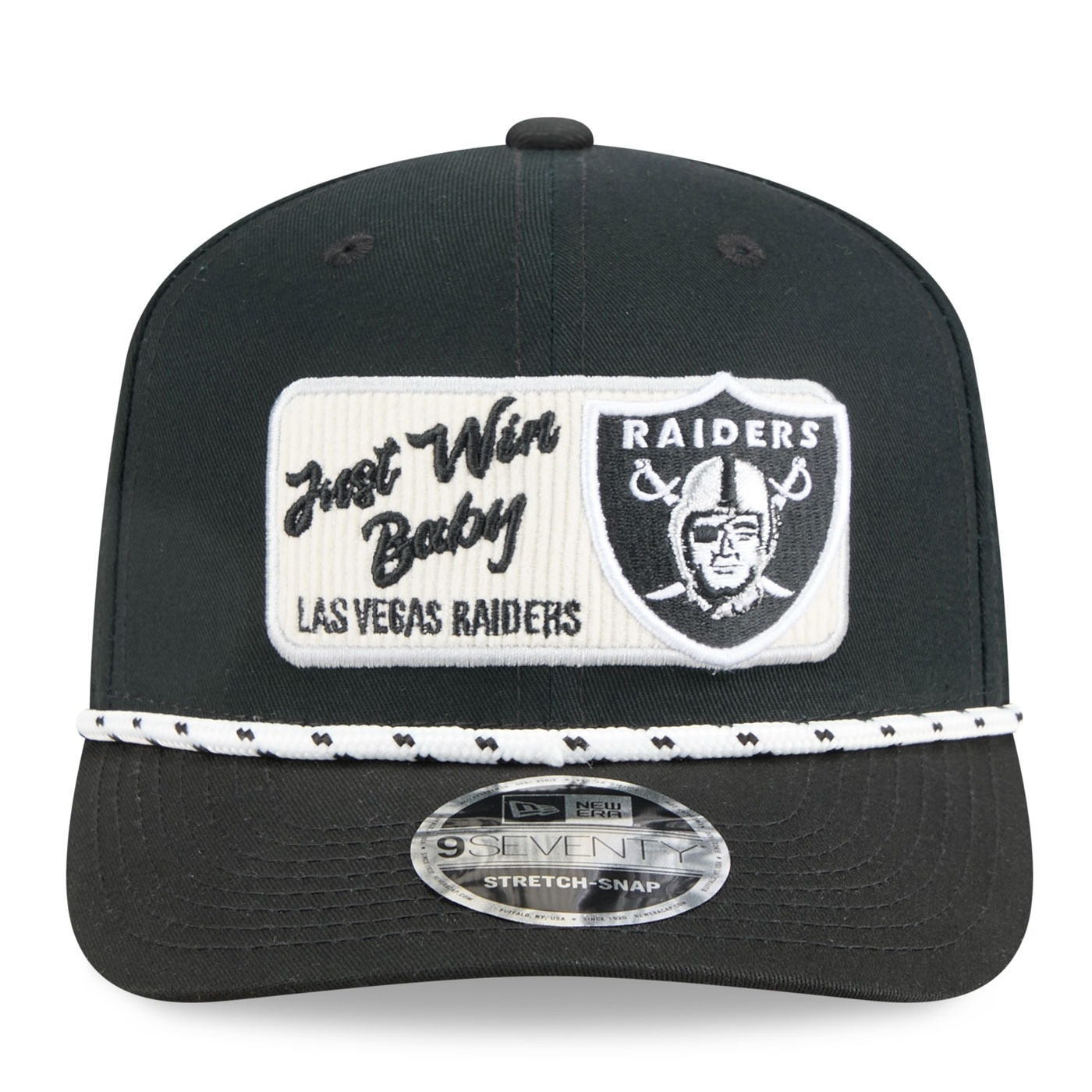 NEW ERA LAS VEGAS RAIDERS 9SEVENTY JUST WIN BABY PATCH CAP