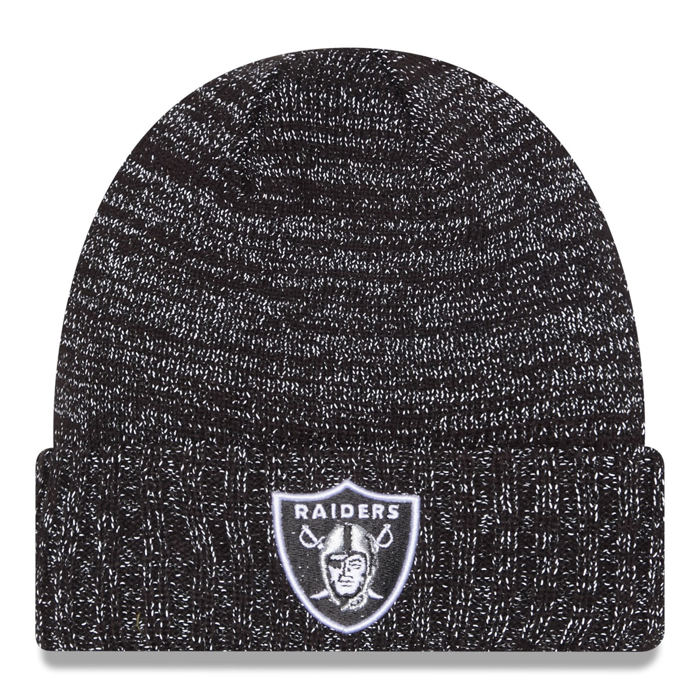 RAIDERS ブラックキャップ シールドロゴ NEW ERA RAIDERS BLACK SHIELD REFLECTIVE KNIT CAP