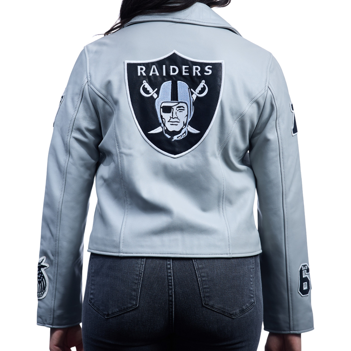 JEFF HAMILTON WOMENS GRAY BIKER JACKET