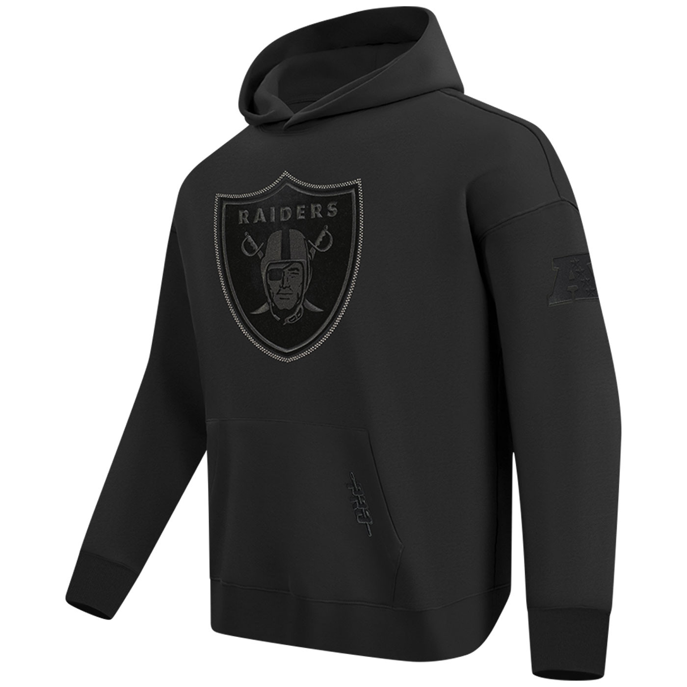 PRO STANDARD RAIDERS BLACKOUT DROP SHOULDER HOODIE