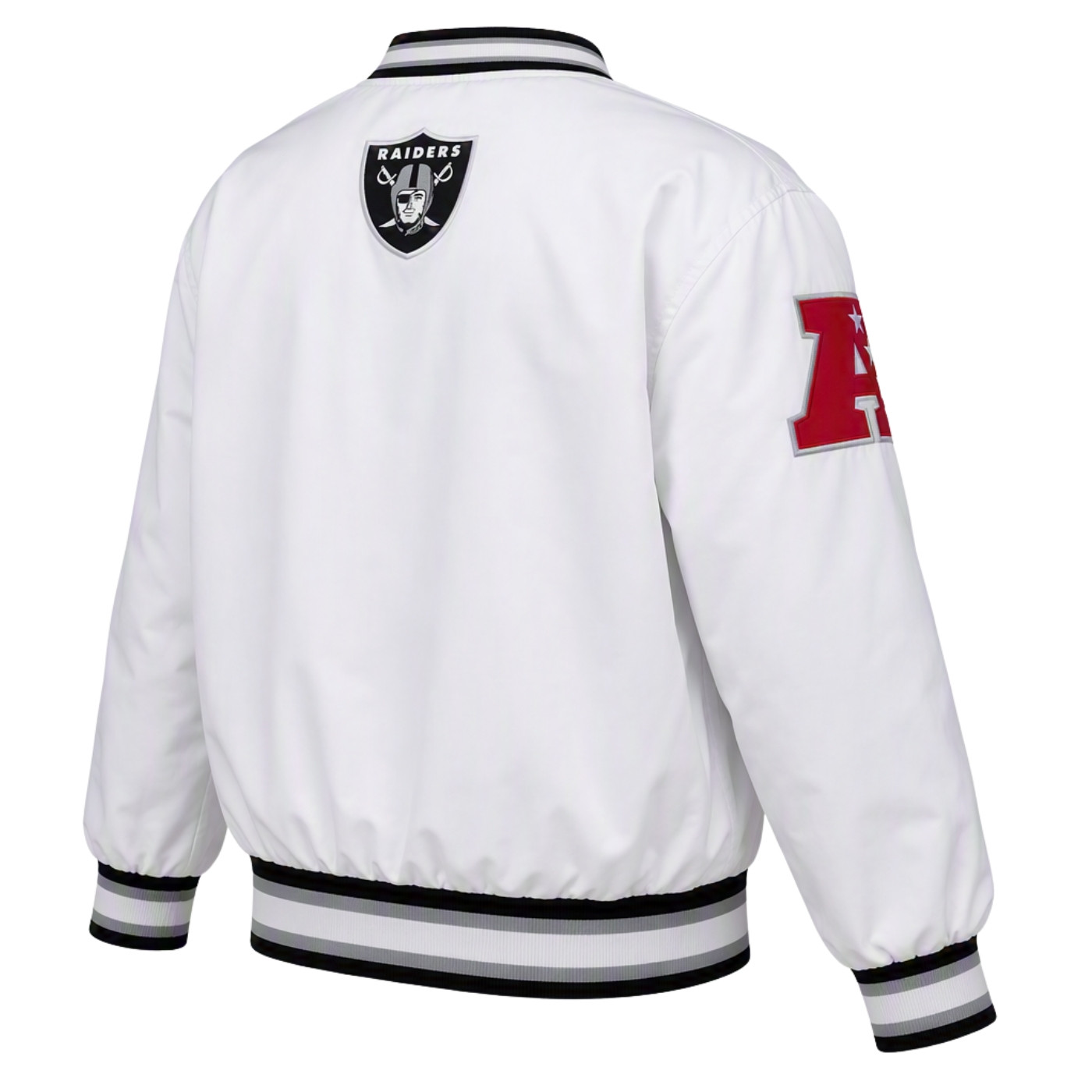 STARTER RAIDERS TAIL SWEEP II V-NECK WINDBREAKER JACKET