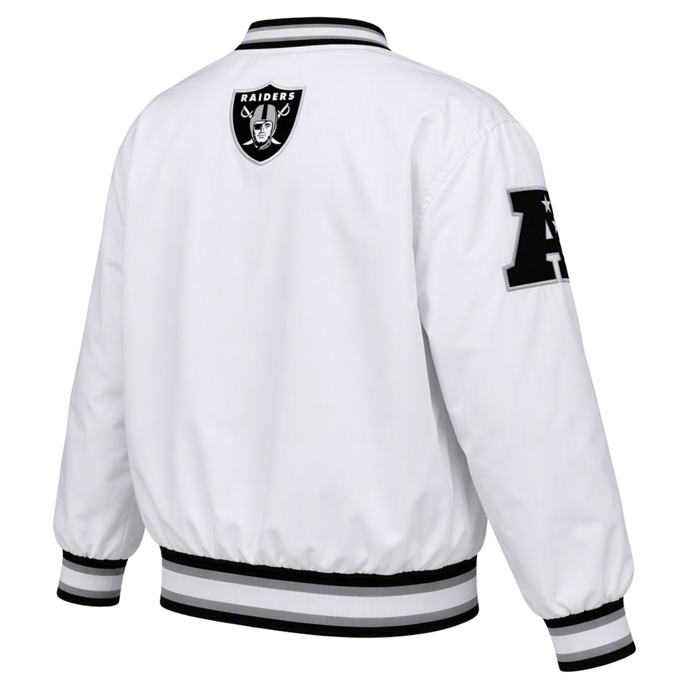 STARTER VIVA LOS RAIDERS TAIL SWEEP II V-NECK WINDBREAKER JACKET