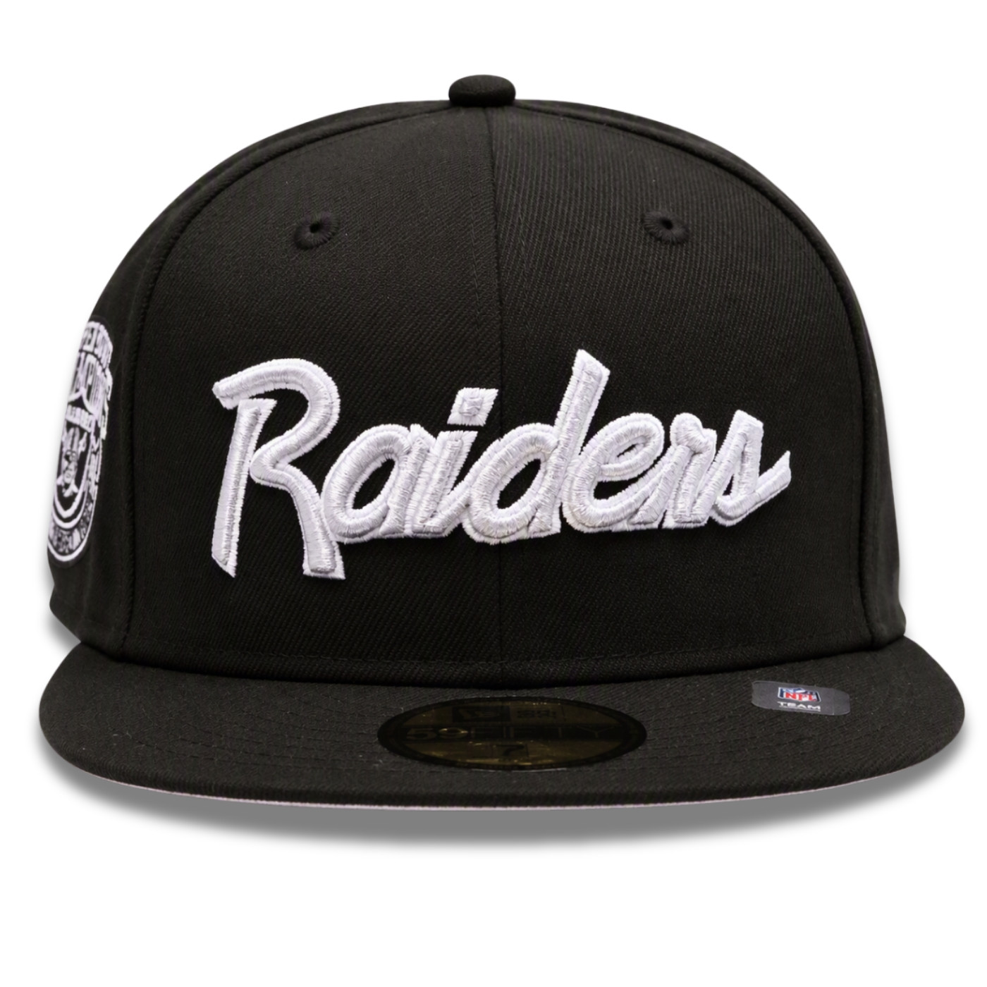 NEW ERA RAIDERS 59FIFTY SUPER BOWL CHAMPIONS SCRIPT CAP