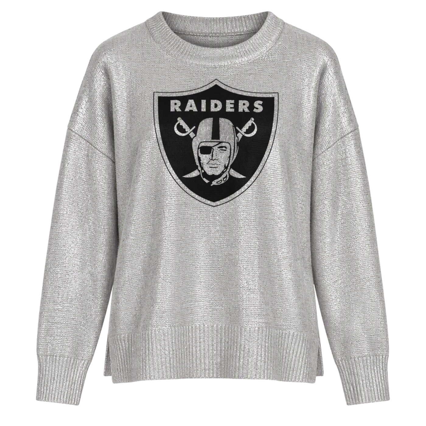 Womens Raiders Shine Down Metallic Sweater | Official Raiders