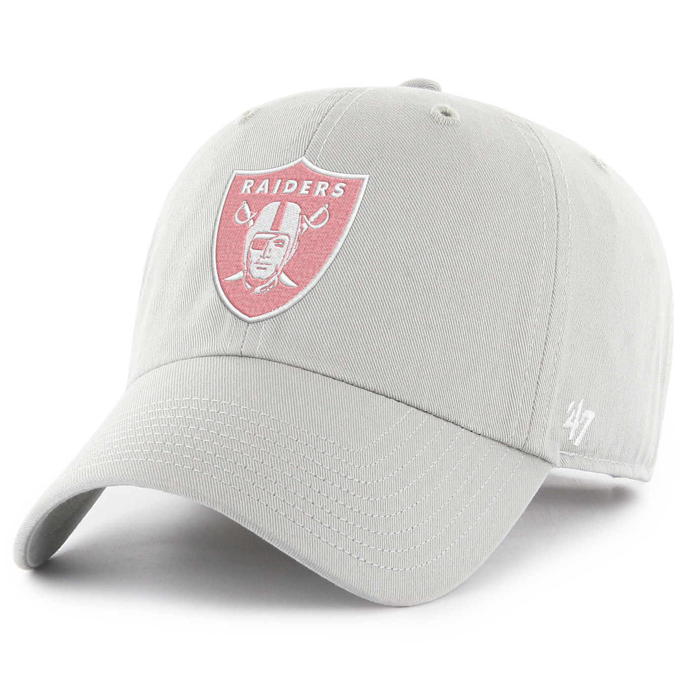 47 GIRLS YOUTH RAIDERS GRAY AND PINK CLEAN UP CAP