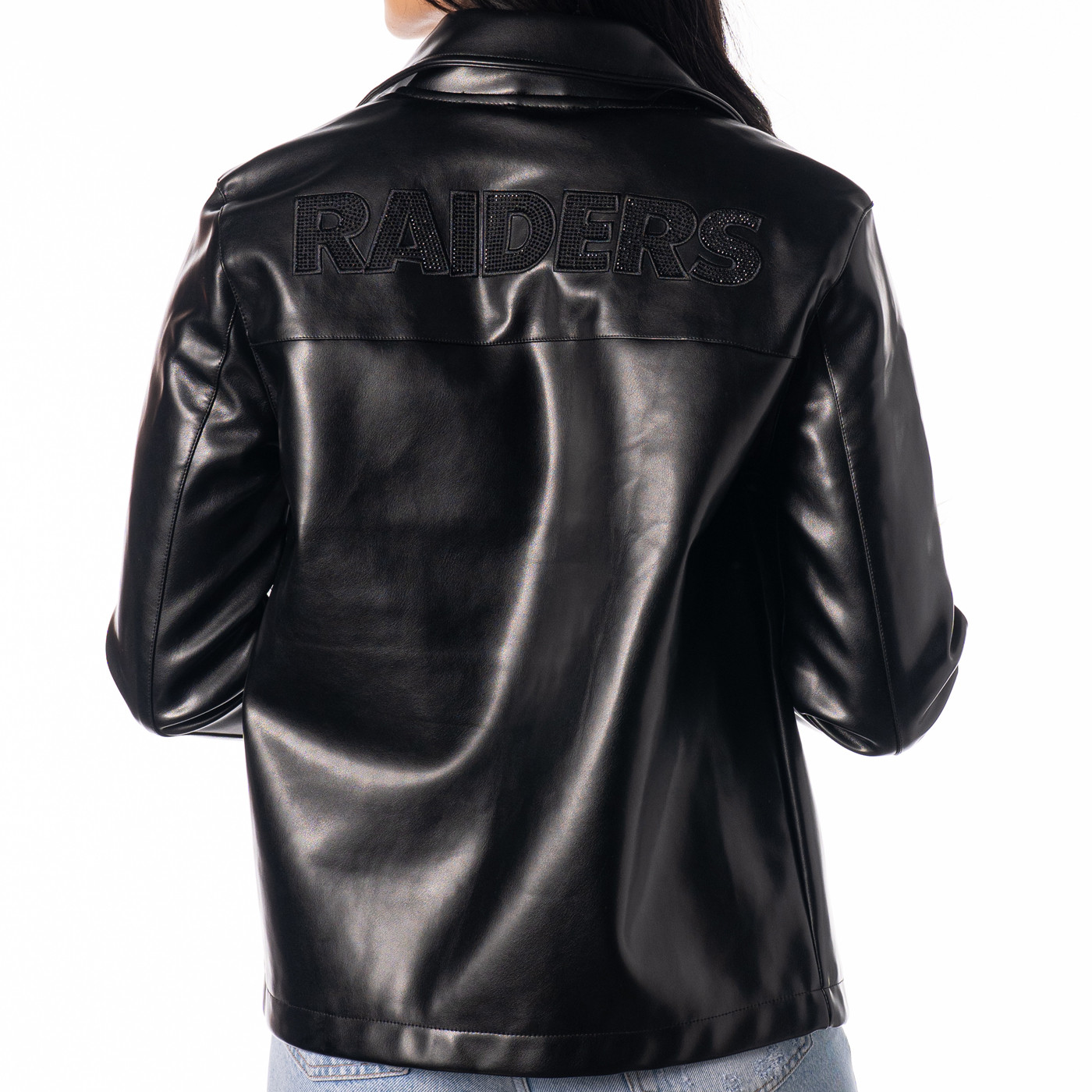 RAIDERS FAUX LEATHER JACKET